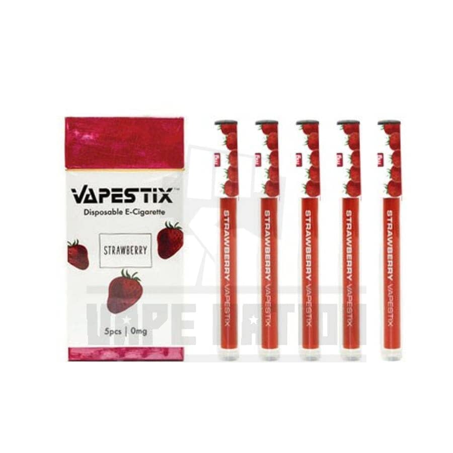 Vapestix Disposable E-Cigarette (5 Pack) Strawberry Starter Kit