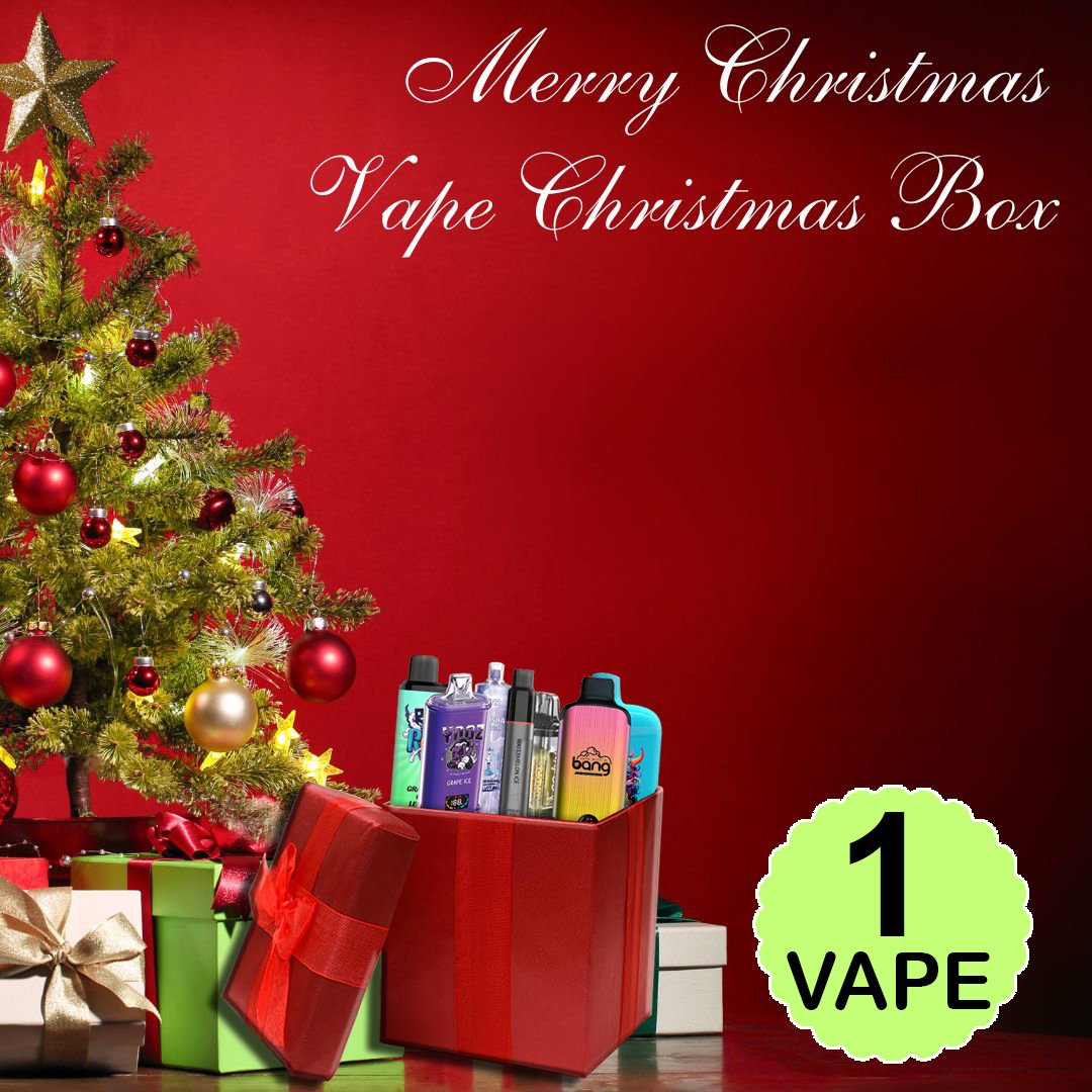 Maroon And White Minimalist Merry Christmas Instagram Post - 1 1x Disposable Vape Christmas Gift Box - Image 1