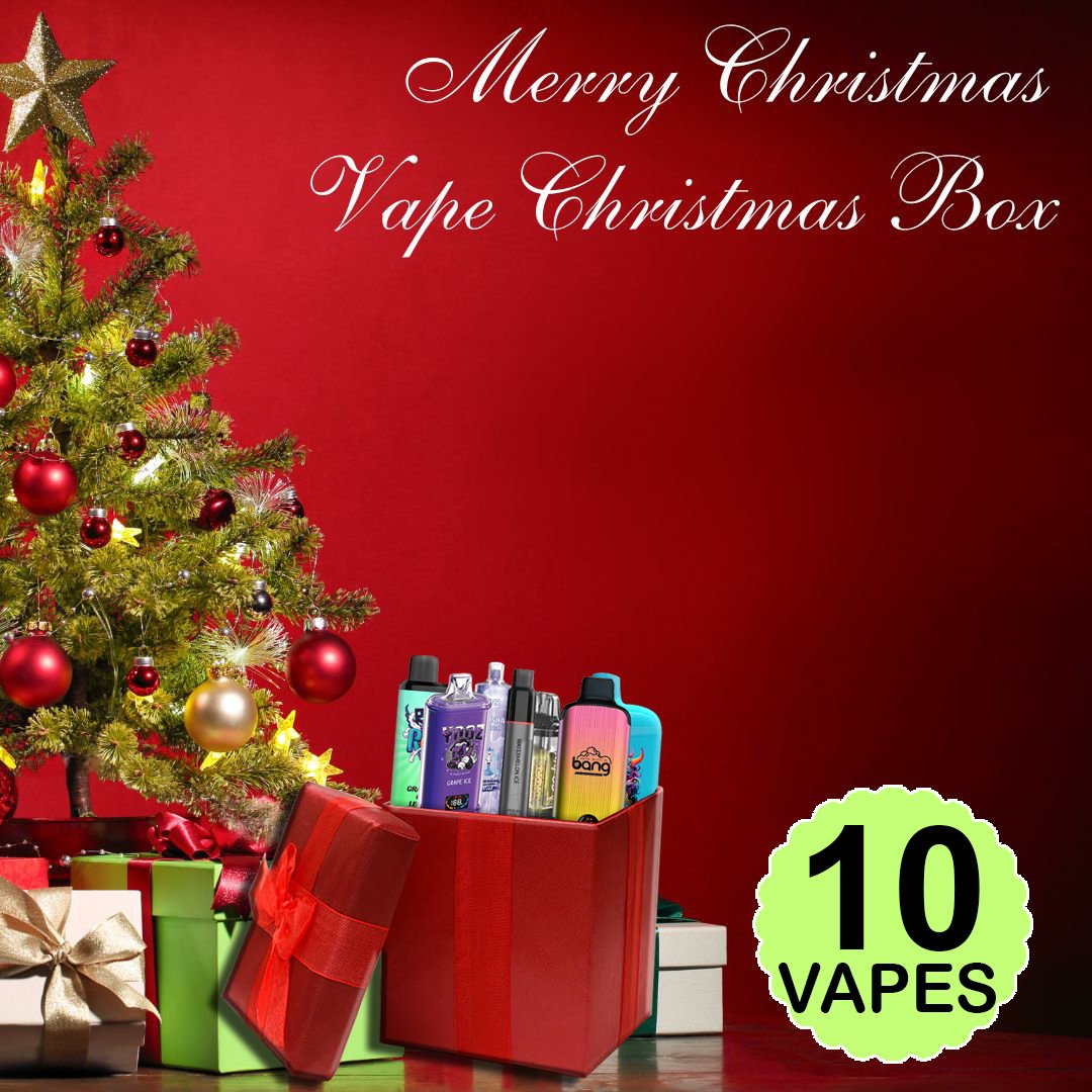 Maroon And White Minimalist Merry Christmas Instagram Post - 1 10x Disposable Vape Christmas Gift Box - Image 1