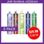 JNR SHISHA HOOKAH – 12000 PUFFS – 5 PACK
