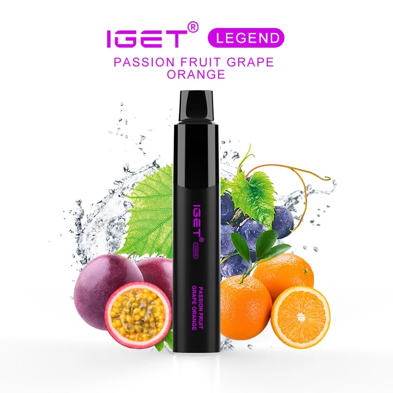 6CEE287F-9D7E-494A-B6D8-F1C836998EF3_1200x.webp IGET LEGEND PASSIONFRUIT GRAPE ORANGE – 4000 PUFFS - Image 1