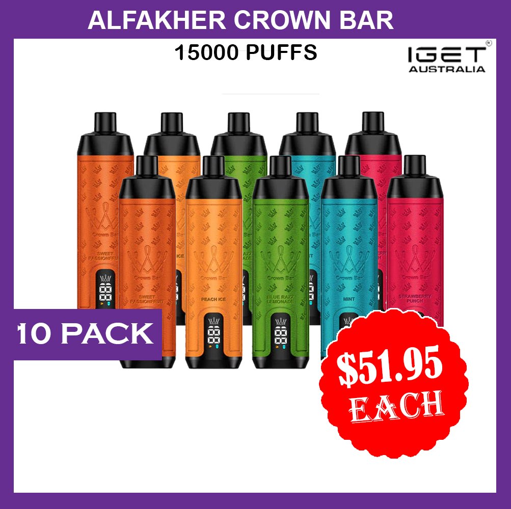 ALFAKHER-CROWN-BAR-150000-PUFFS-10-PACKS.jpg ALFAKHER CROWN BAR – 15000 PUFFS – 10 PACK - Image 1