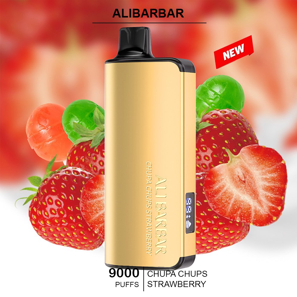 ALIBARBAR-INGOT-CHUPA-CHUPS-STRAWBERRY-–-9000-PUFFS.jpg ALIBARBAR INGOT – CHUPA CHUPS STRAWBERRY – 9000 PUFFS - Image 1