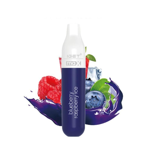 Blueberry-Raspberry-Ice-.png IGET MAX BLUEBERRY RASPBERRY ICE – 2300 PUFFS - Image 1