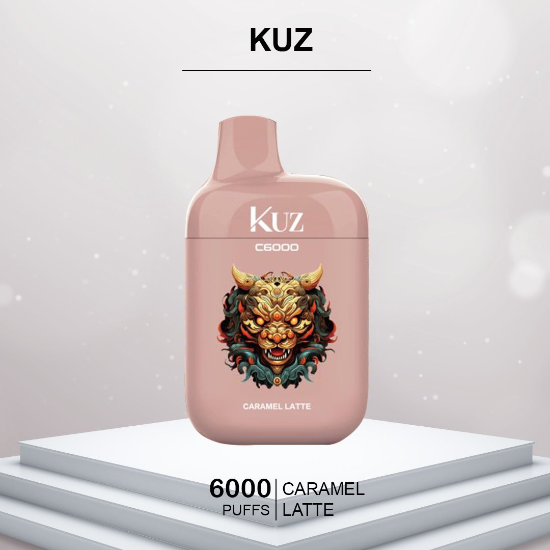 Green natural new skincare product instagram post - 1 KUZ CARAMEL LATTE – 6000 PUFFS - Image 1