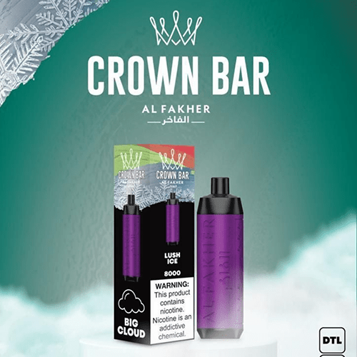 CROWN-BAR-ALFAKHER-LUSH-ICE-8000-PUFFS.png ALFAKHER CROWN BAR LUSH ICE – 8000 PUFFS - Image 1