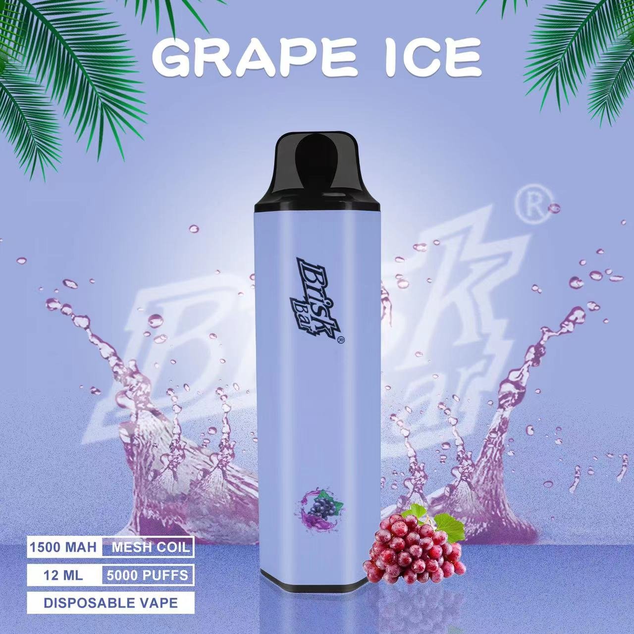 GRAPE-ICE.jpeg BRISK BAR GRAPE ICE – 5000 PUFFS - Image 1