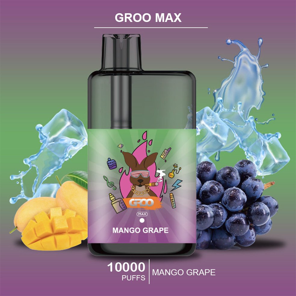 GROO-MAX-MANGO-GRAPE.jpg GROO MAX – MANGO GRAPE – 10000 PUFFS - Image 1