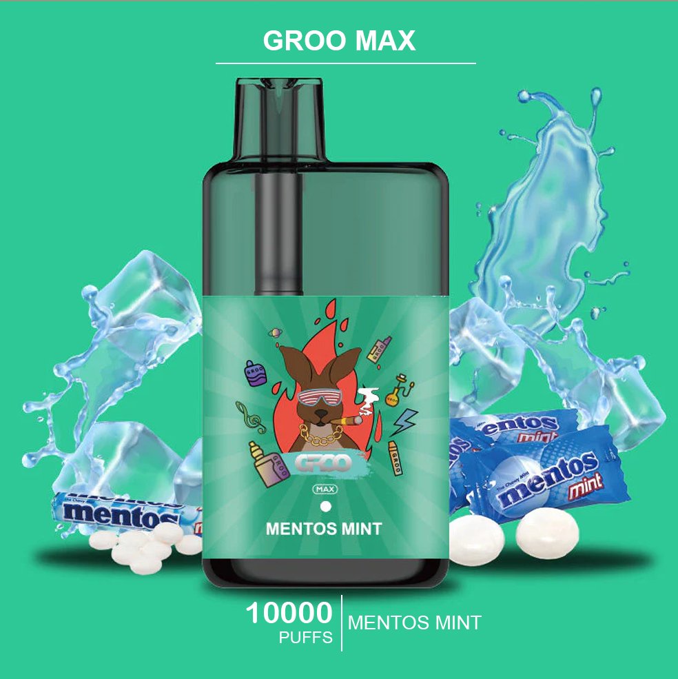 GROO-MAX-MENTON-MINT.jpg GROO MAX – MENTOS MINT – 10000 PUFFS - Image 1