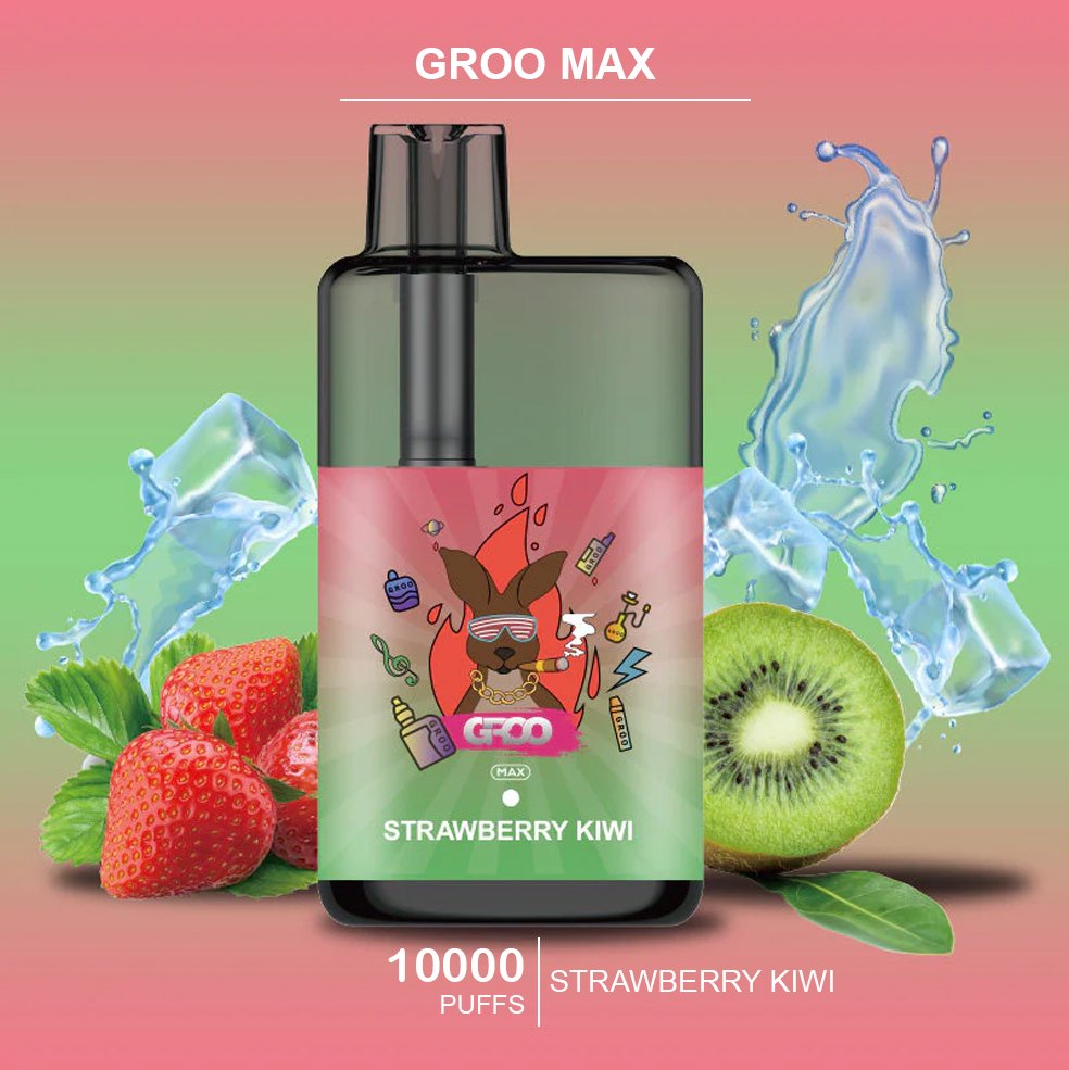GROO-MAX-STRAWBERRY-KIWI.jpg GROO MAX – STRAWBERRY KIWI – 10000 PUFFS - Image 1