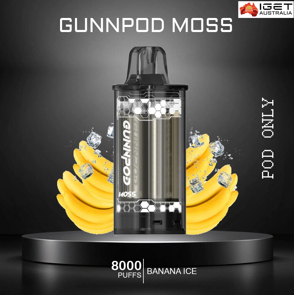 GUNNPOD-MOSS-BANANA-ICE-8000-PUFFS-POD-ONLY-1.jpg GUNNPOD MOSS – BANANA ICE – 8000 PUFFS – POD ONLY - Image 1
