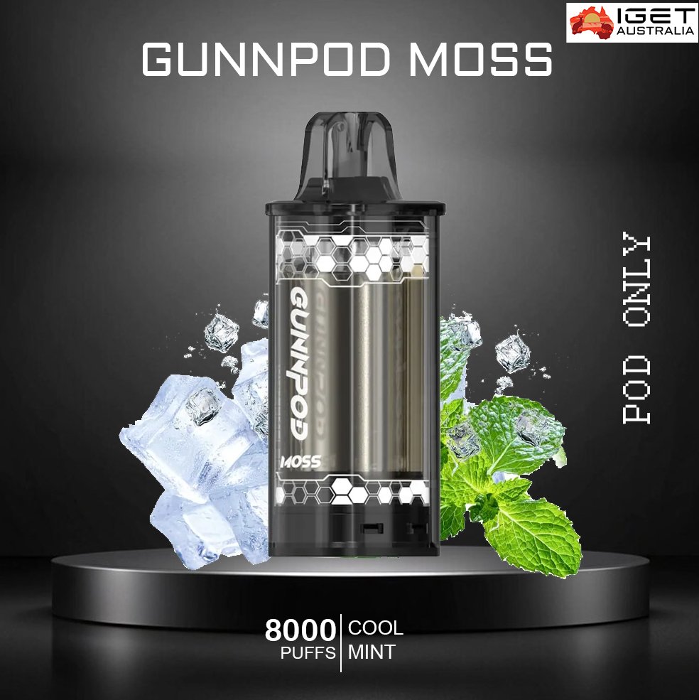 GUNNPOD-MOSS-COOL-MINT-8000-PUFFS-POD-ONLY-1.jpg GUNNPOD MOSS – COOL MINT – 8000 PUFFS – POD ONLY - Image 1