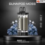 GUNNPOD MOSS – JUICY GRAPE ICE – 8000 PUFFS – POD ONLY