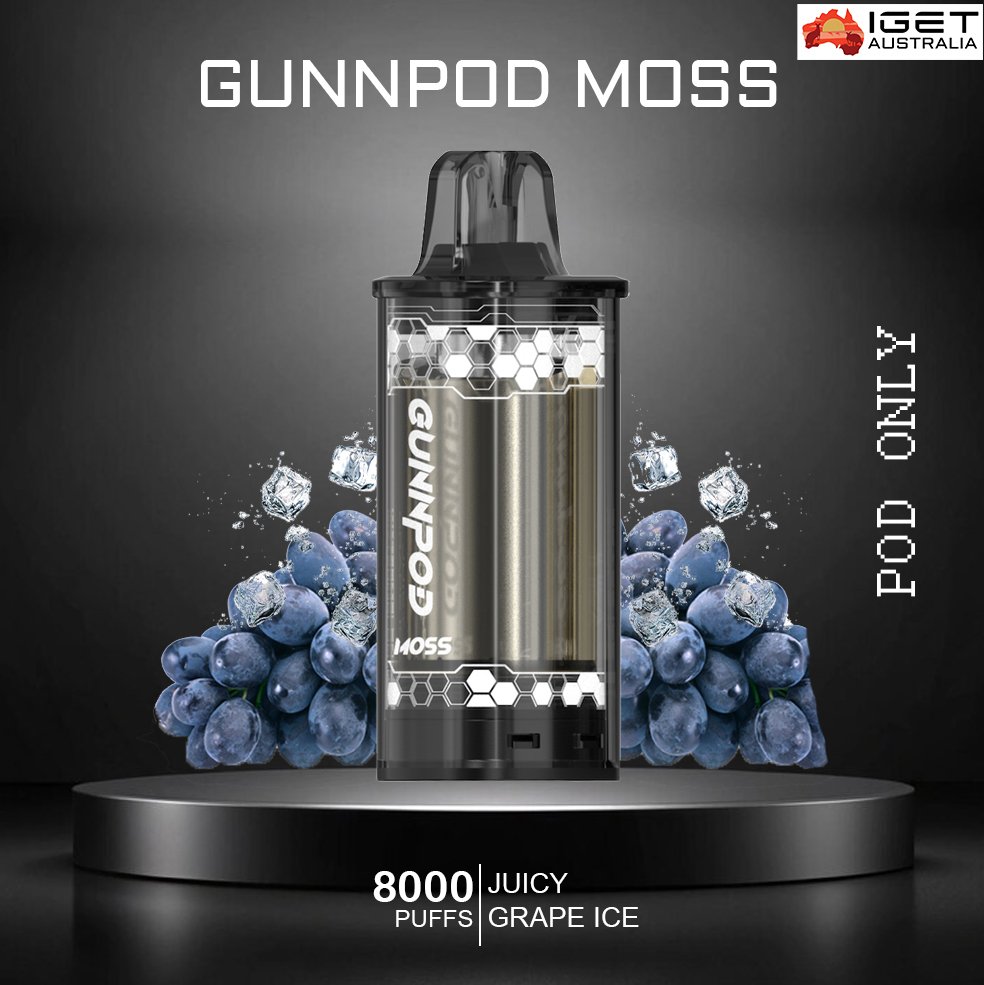 GUNNPOD-MOSS-JUICY-GRAPE-ICE-8000-PUFFS-POD-ONLY-1.jpg GUNNPOD MOSS – JUICY GRAPE ICE – 8000 PUFFS – POD ONLY - Image 1