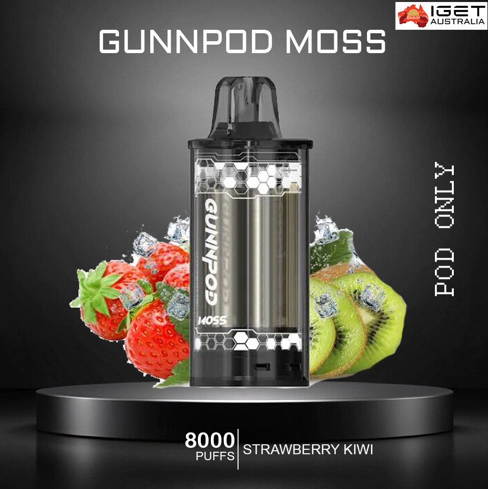 GUNNPOD-MOSS-STRAWBERRY-KIWI-8000-PUFFS-POD-ONLY-1.jpg GUNNPOD MOSS – STRAWBERRY KIWI ICE – 8000 PUFFS – POD ONLY - Image 1