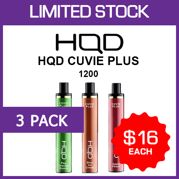 HQD-CUVIE-PLUS-3-1.png HQD CUVIE PLUS – 1200 PUFFS – 3 PACK - Image 1
