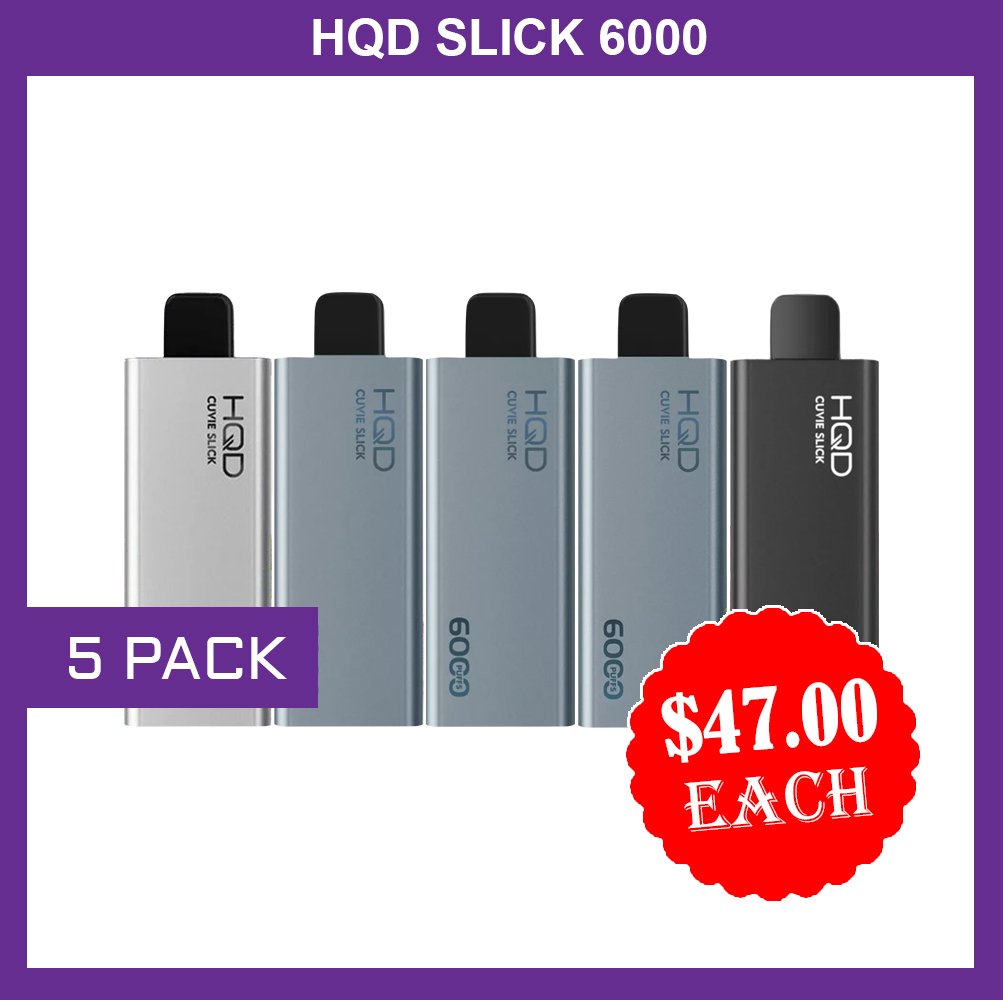 HQD-SLICK-5-PACKS-1.jpg HQD SLICK – 5 PACK- 6000 PUFFS - Image 1