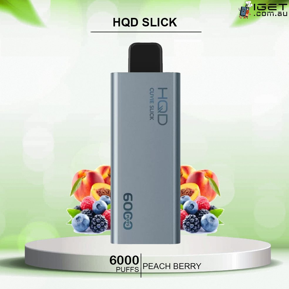 HQD-SLICK-PEACH-BERRY-6000-PUFFS.jpg HQD SLICK PEACH BERRY – 6000 PUFFS - Image 1