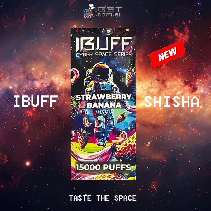 IBUFF-SHISHA-STRAWBERRY-BANANA-15000-PUFFS.jpg IBUFF SHISHA – STRAWBERRY BANANA – 15000 PUFFS - Image 1