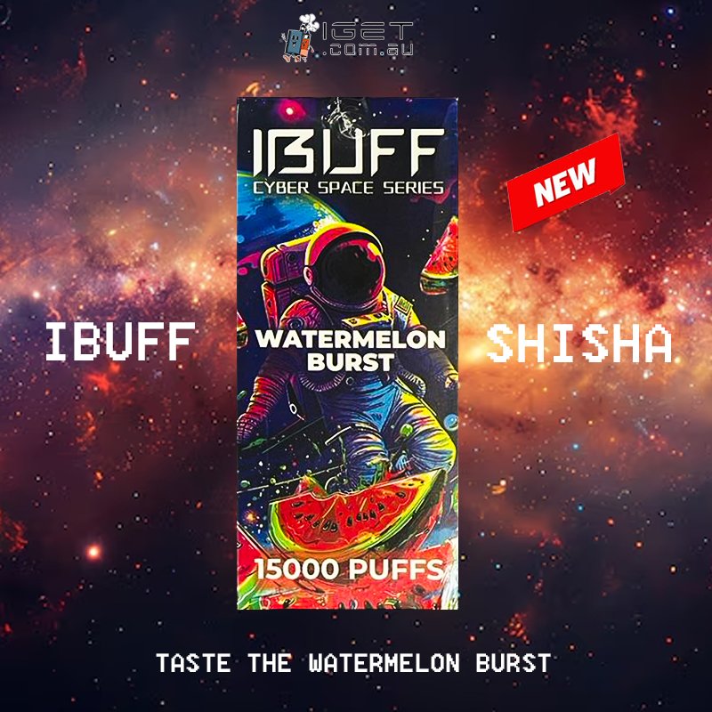 IBUFF-SHISHA-WATERMELON-BURST-15000-PUFFS.jpg IBUFF SHISHA – WATERMELON BURST – 15000 PUFFS - Image 1