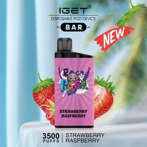IGET-BAR-Strawberry-Raspberry.png IGET BAR STRAWBERRY RASPBERRY – 3500 PUFFS - Image 1