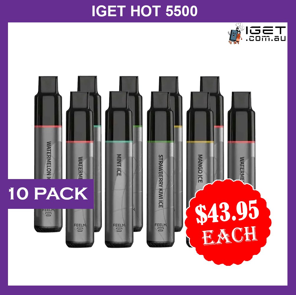 IGET-HOT-10-PACKS-5500-PUFFS-1.jpg IGET HOT 5500 PUFFS – 10 PACK - Image 1