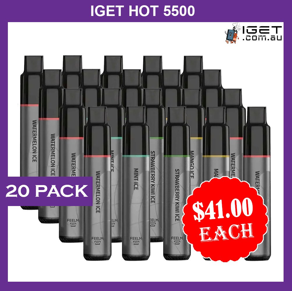 IGET-HOT-20-PACKS-5500-PUFFS-1.jpg IGET HOT 5500 PUFFS – 20 PACK - Image 1