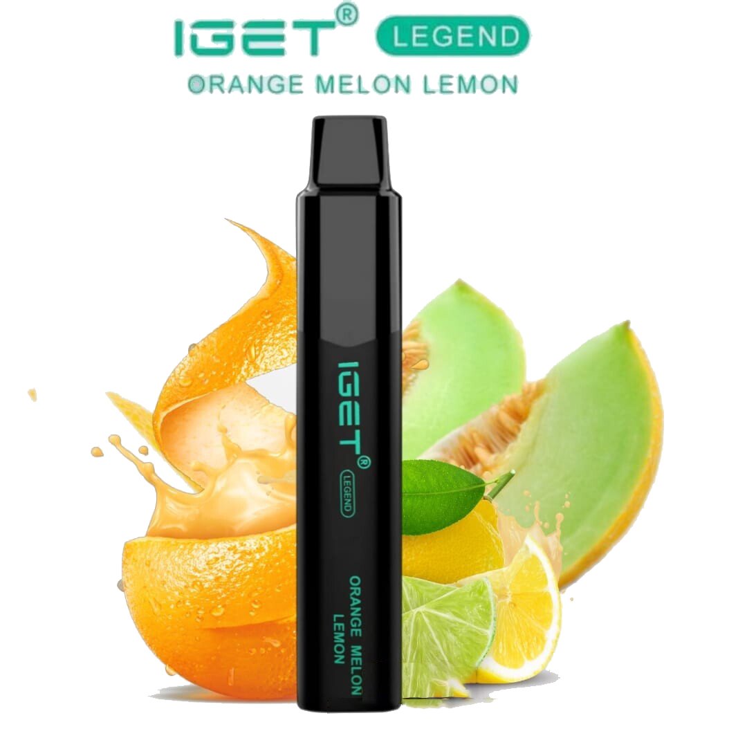 IGET-LEGEND-ORANGE-MELON-LEMON-.jpeg IGET LEGEND ORANGE MELON LEMON – 4000 PUFFS - Image 1