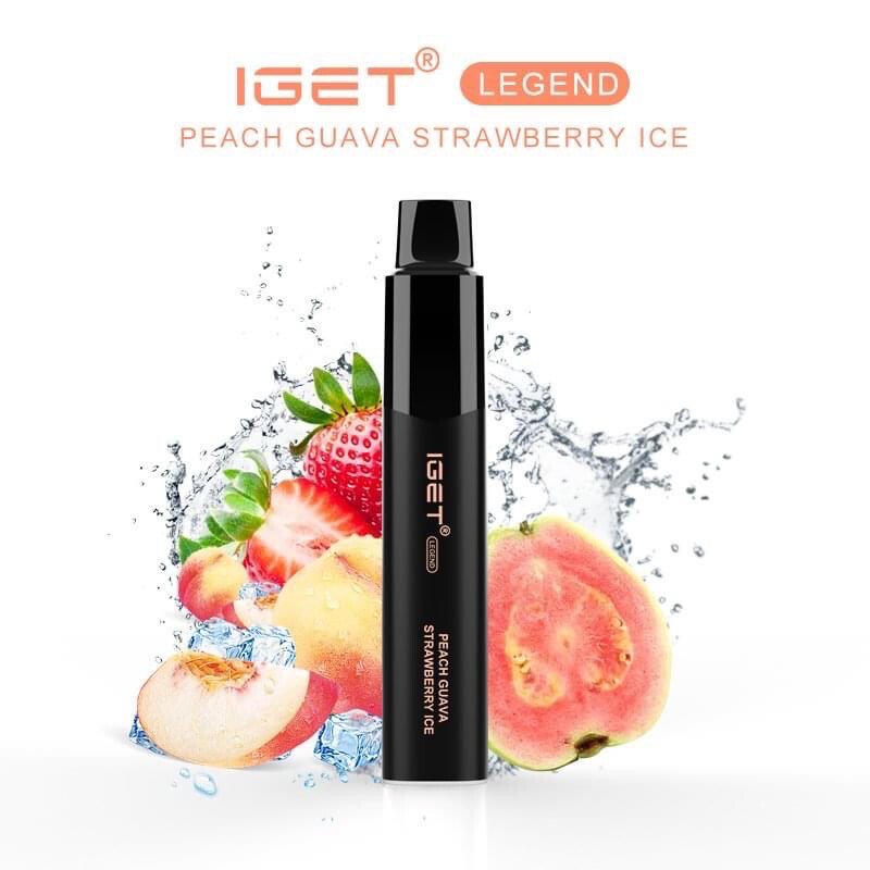 IGET-LEGEND-PEACH-GUAVA-STRAWBERRY-ICE.jpg IGET LEGEND PEACH GUAVA STRAWBERRY ICE – 4000 PUFFS - Image 1