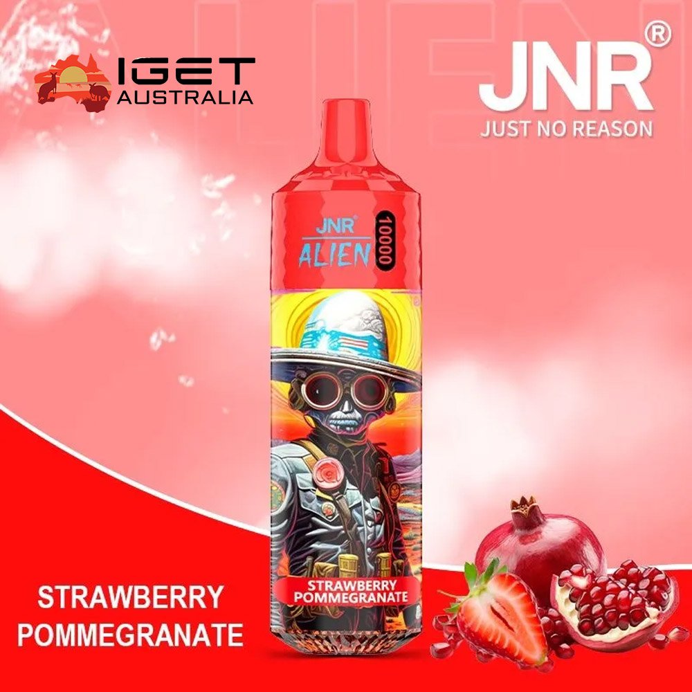 JNR-ALIEN-STRAWBERRY-POMEGRANATE-10000-puffs.jpg JNR ALIEN STRAWBERRY POMEGRANATE – 10000 PUFFS - Image 1