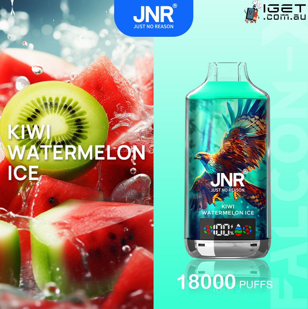 JNR-FALCON-X-KIWI-WATERMELON-ICE-18000-PUFFS.jpg JNR FALCON -X KIWI WATERMELON ICE – 18000 PUFFS - Image 1