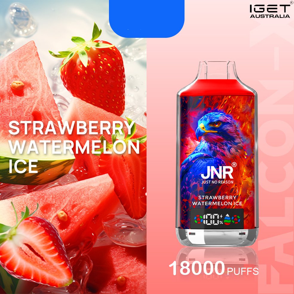 JNR-FALCON-X-STRAWBERRY-WATERMELON-ICE-18000-PUFFS.jpg JNR FALCON -X STRAWBERRY WATERMELON ICE – 18000 PUFFS - Image 1
