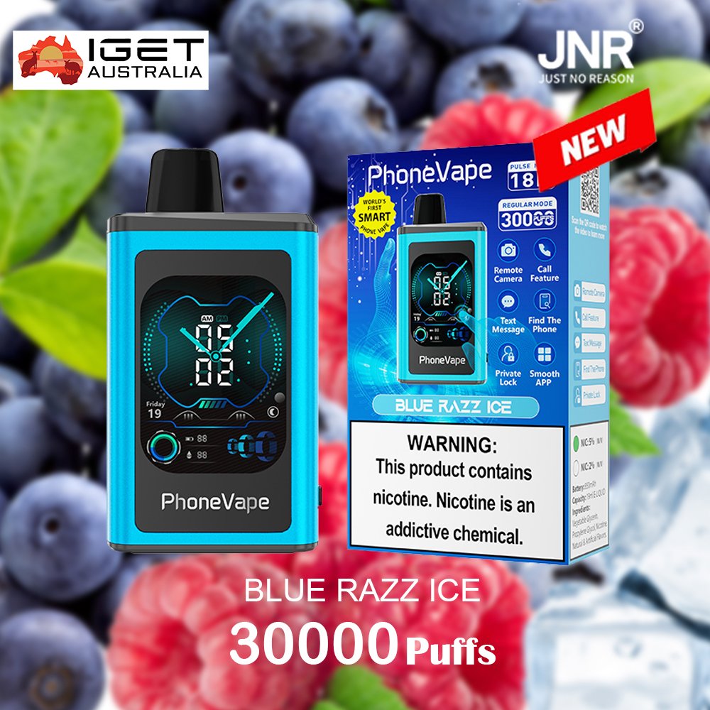JNR-PhoneVape-BLUE-RAZZ-ICE-30000-Puffs-1.jpg JNR PhoneVape BLUE RAZZ ICE – 30000 PUFFS - Image 1