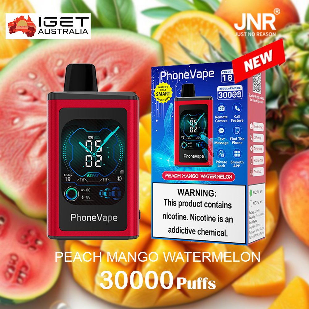 JNR-PhoneVape-PEACH-MANGO-WATERMELON-30000-Puffs-1.jpg JNR PhoneVape PEACH MANGO WATERMELON – 30000 PUFFS - Image 1
