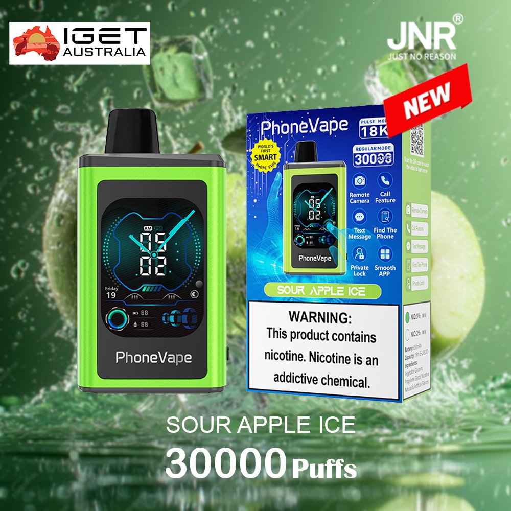 JNR-PhoneVape-SOUR-APPLE-ICE-30000-Puffs-1.jpg JNR PhoneVape SOUR APPLE ICE – 30000 PUFFS - Image 1