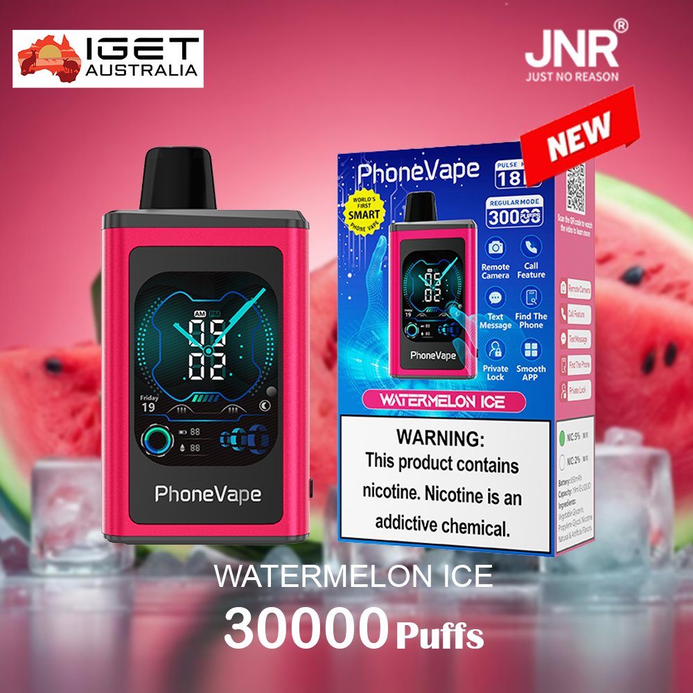 JNR-PhoneVape-WATERMELON-ICE-30000-Puffs-2.jpg JNR PhoneVape WATERMELON ICE – 30000 PUFFS - Image 1