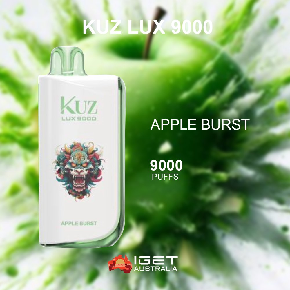 KUZ-LUX-APPLE-BURST-9000-PUFFS.jpg KUZ LUX APPLE BURST- 9000 PUFFS - Image 1