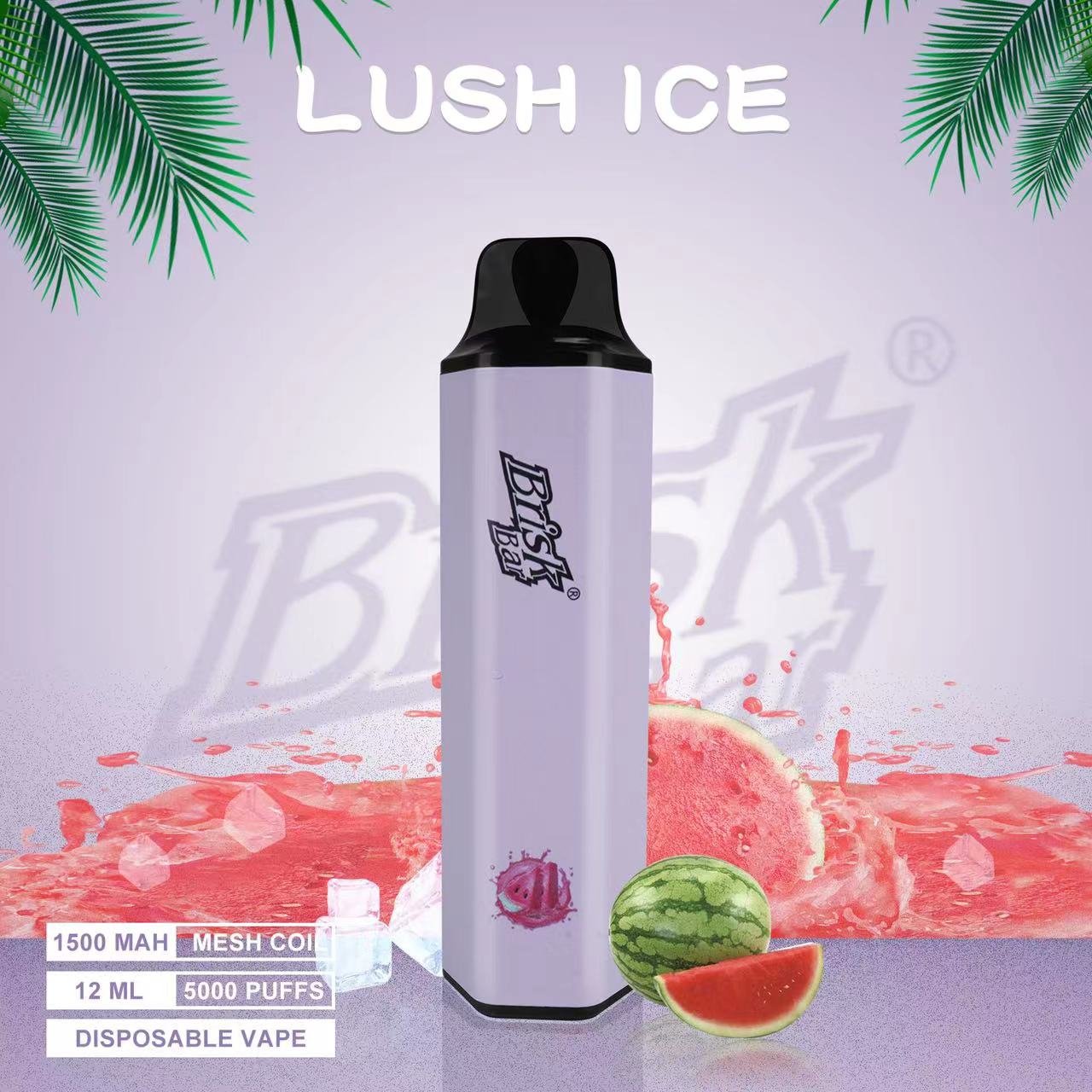 LUSH-ICE.jpeg BRISK BAR LUSH ICE – 5000 PUFFS - Image 1