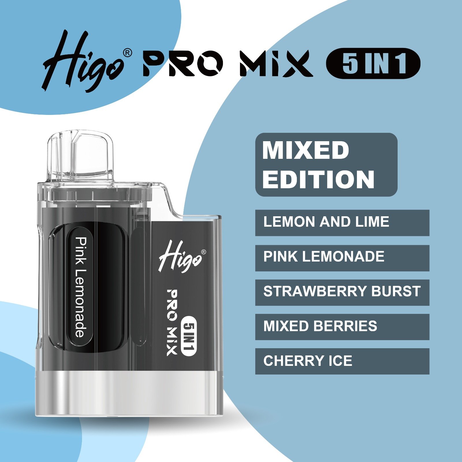 MIXED-EDITION.jpg Higo PRO MIX 5 IN 1 – MIXED EDITION – 6000 PUFFS - Image 1