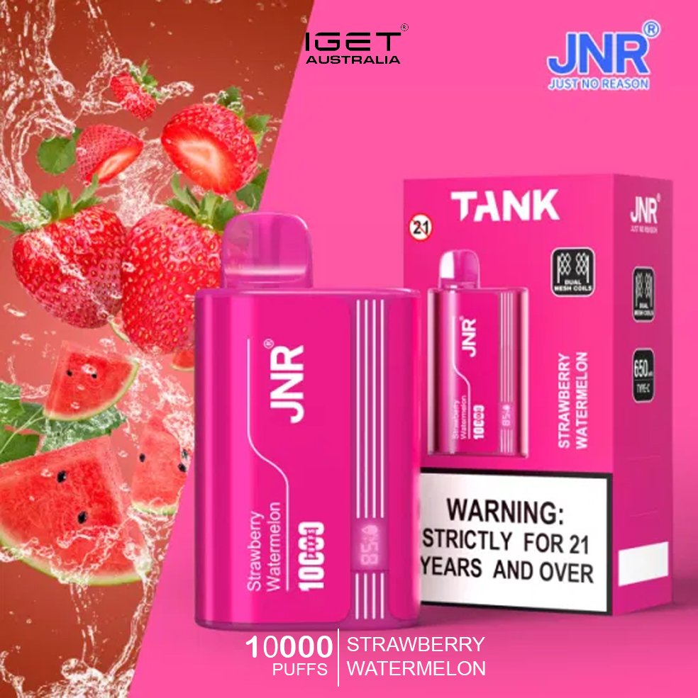 STEAWBERRY-WATERMELON.jpg JNR TANK – STRAWBERRY WATERMELON – 10000 PUFFS - Image 1