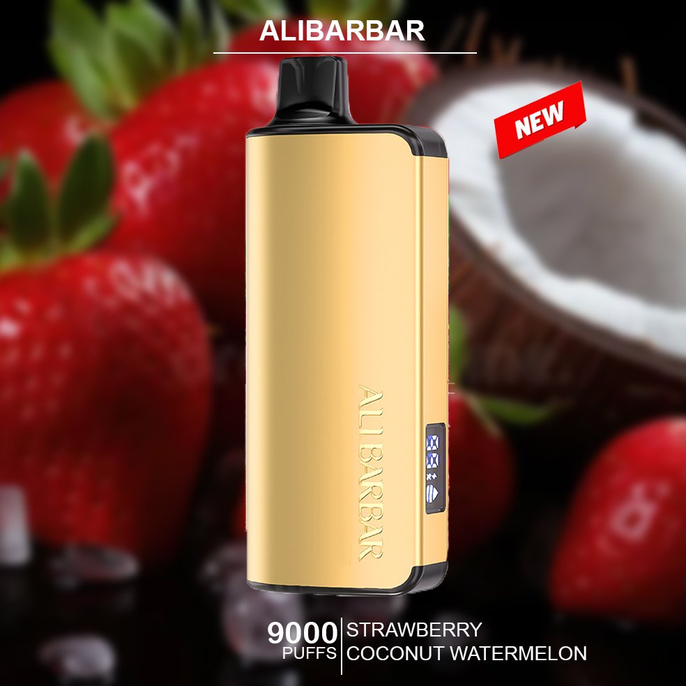 STRAWBERRY-COCONUT-WATERMELON.jpg ALIBARBAR INGOT – STRAWBERRY COCONUT WATERMELON – 9000 PUFFS - Image 1