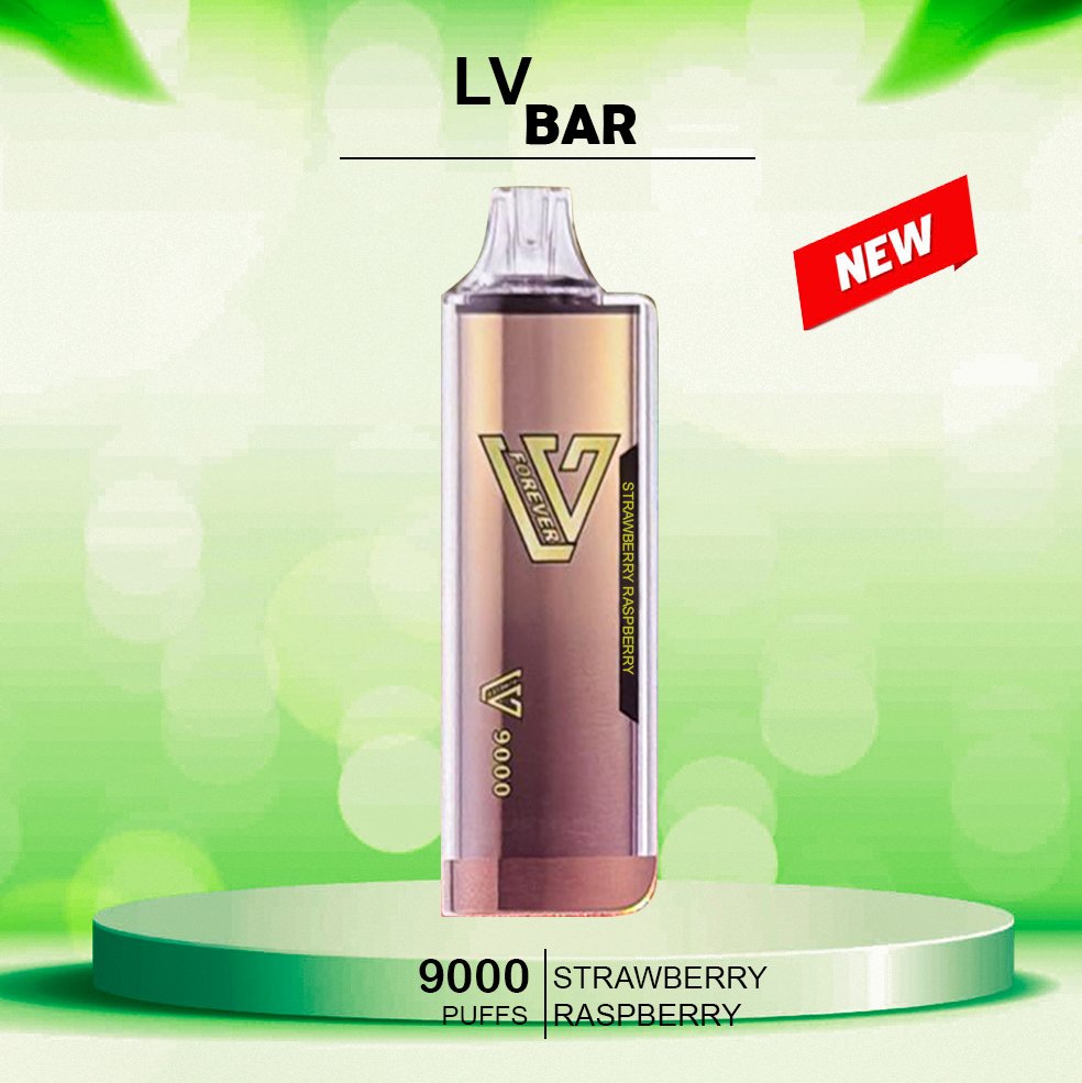 STRAWBERRY-RASPBERRY.jpg LV BAR STRAWBERRY RASPBERRY – 9000 PUFFS - Image 1