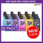 IGET BAR PRO 10000 PUFFS –  20 PACK