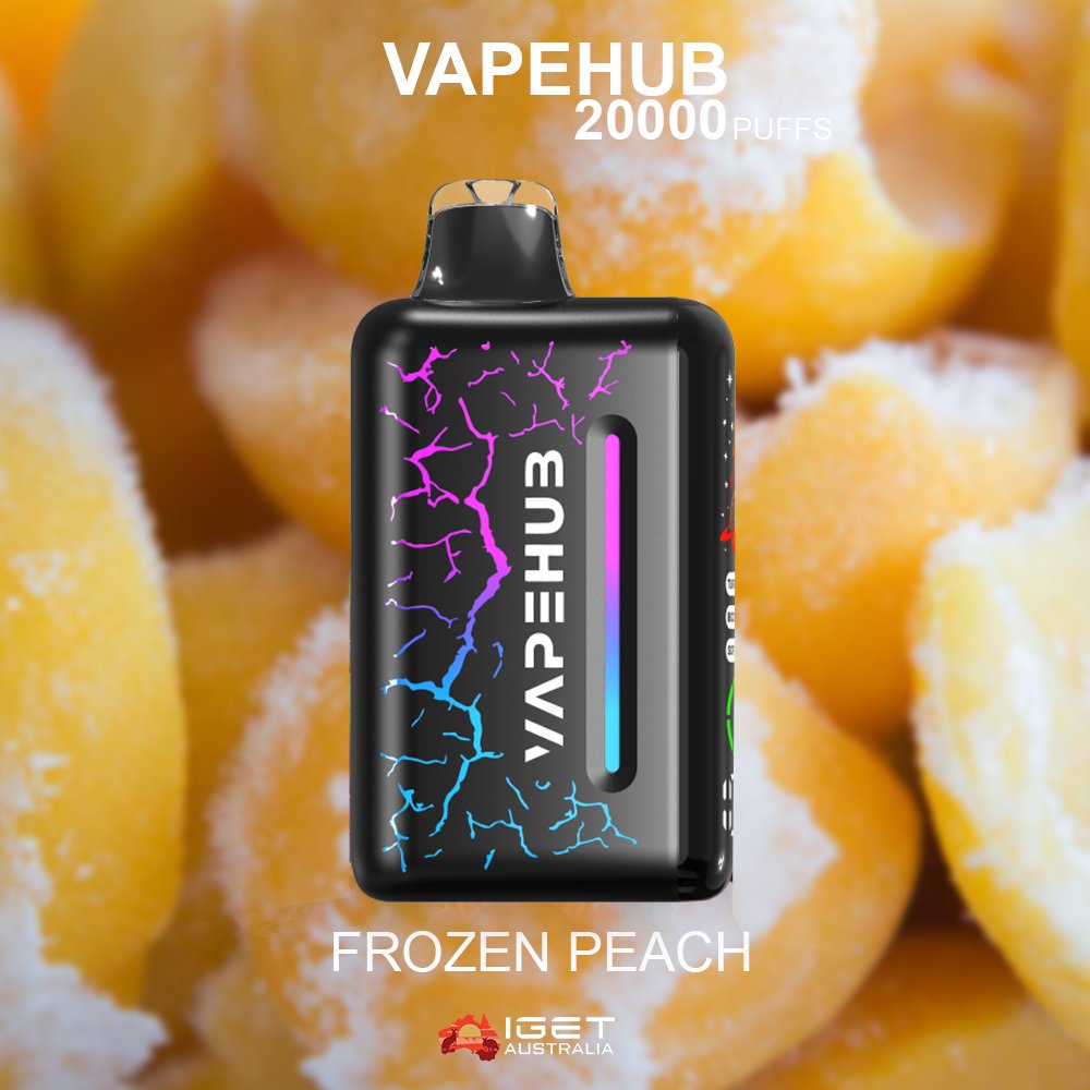 VAPEHUB-FROZEN-PEACH.jpg VAPEHUB FROZEN PEACH – 20000 PUFFS - Image 1