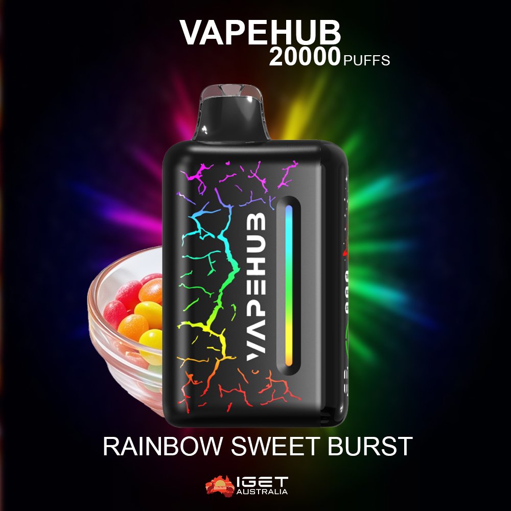 VAPEHUB-RAINBOW-SWEET-BURST.jpg VAPEHUB RAINBOW SWEET BURST – 20000 PUFFS - Image 1