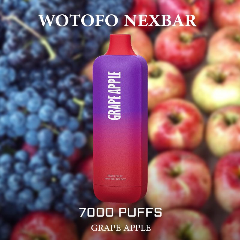 WOTOFO-NEXBAR-GRAPE-APPLE-7000-PUFFS-1.jpg WOTOFO NEXBAR GRAPE APPLE – 7000 PUFFS - Image 1