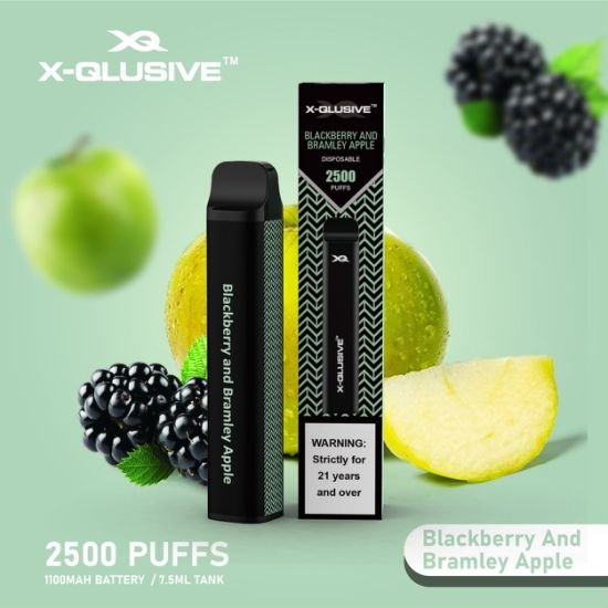 X-QLUSIVE-BLACKBERRY-AND-BRAMLEY-APPLE-–-2500-PUFFS.jpeg X-QLUSIVE BLACKBERRY AND BRAMLEY APPLE – 2500 PUFFS - Image 1
