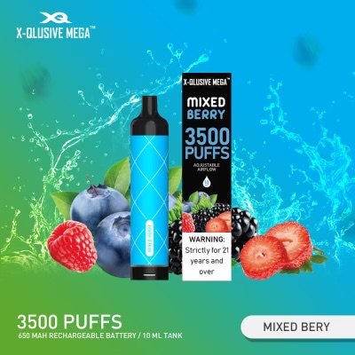 X-QLUSIVE-MEGA-MIXED-BERRY.jpeg X-QLUSIVE MEGA MIXED BERRY – 3500 PUFFS - Image 1