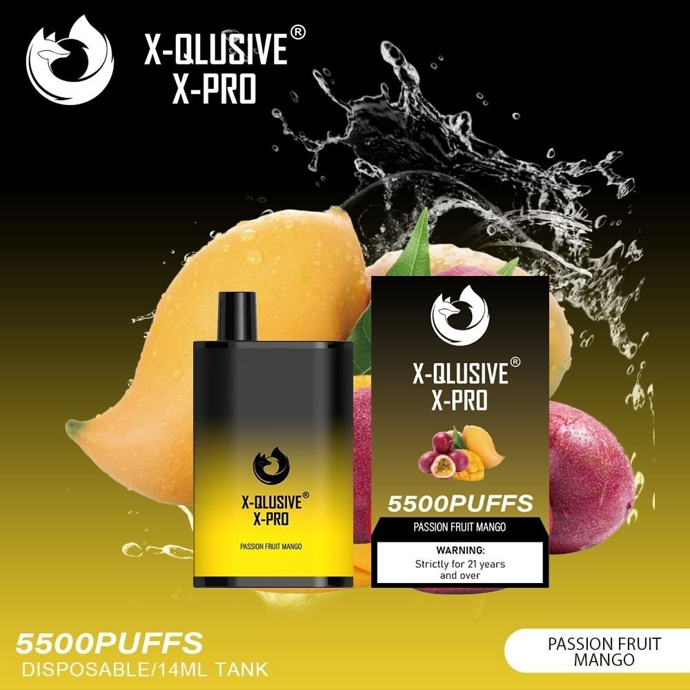 X-QLUSIVE-X-PRO-PASSION-FRUIT-MANGO-–-5500-PUFFS.jpg X-QLUSIVE X-PRO PASSION FRUIT MANGO – 5500 PUFFS - Image 1