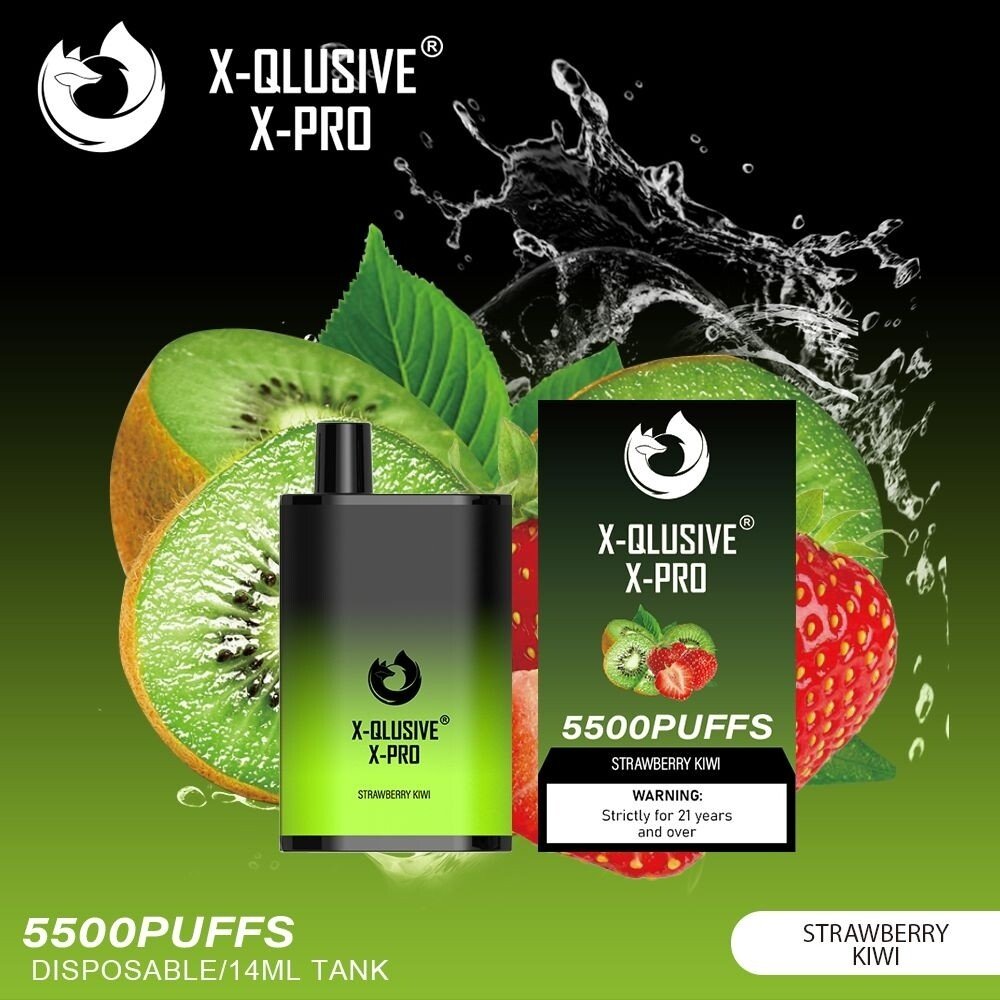 X-QLUSIVE-X-PRO-STRAWBERRY-KIWI-–-5500-PUFFS.jpg X-QLUSIVE X-PRO STRAWBERRY KIWI – 5500 PUFFS - Image 1